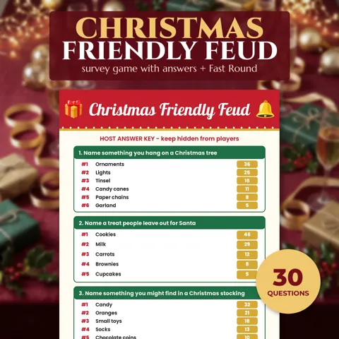 Christmas Friendly Feud Game preview