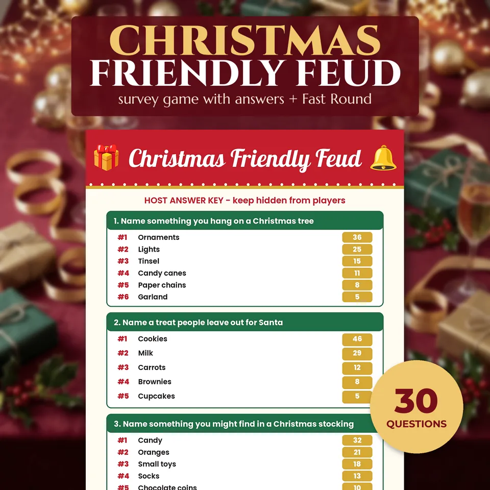 Christmas Friendly Feud Game, image 1 of 5