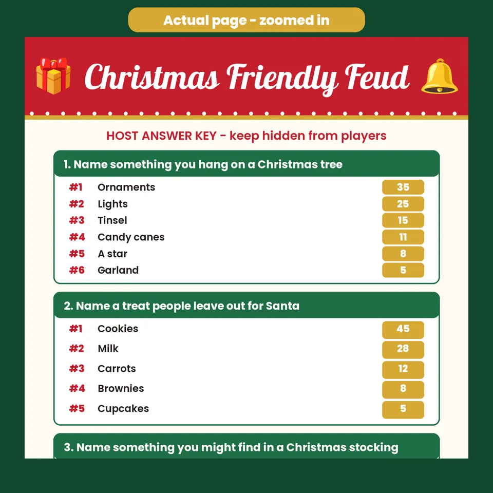 Christmas Friendly Feud Game, image 5 of 5