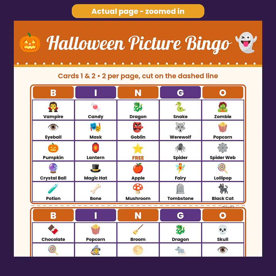 Halloween Bingo Game, image 5 of 5