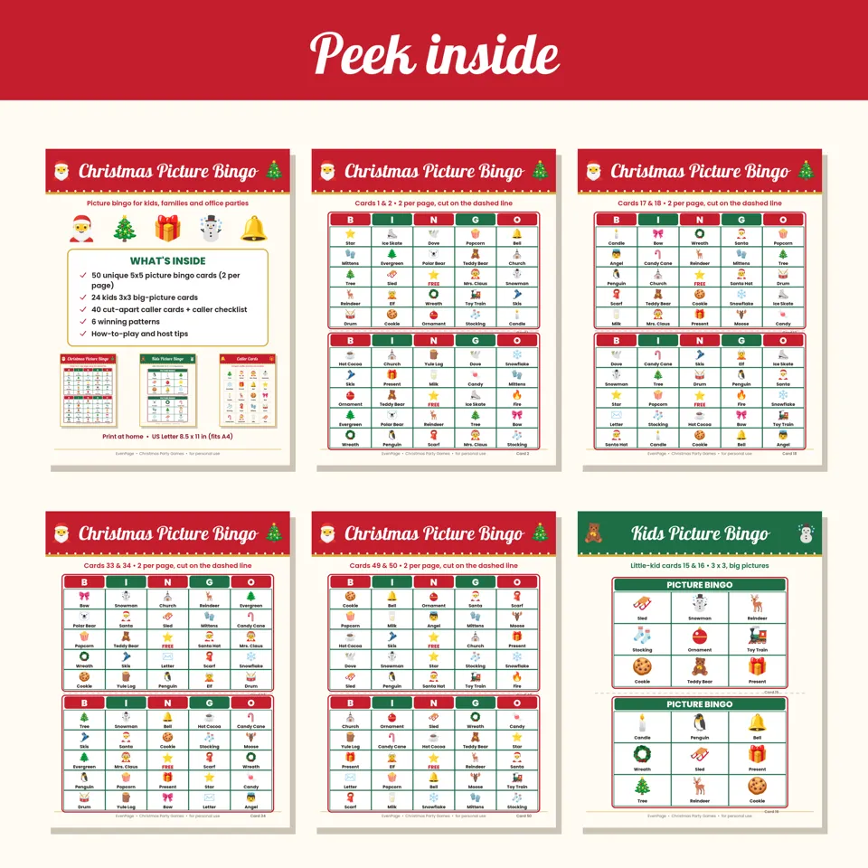 Christmas Bingo Game, image 2 of 5