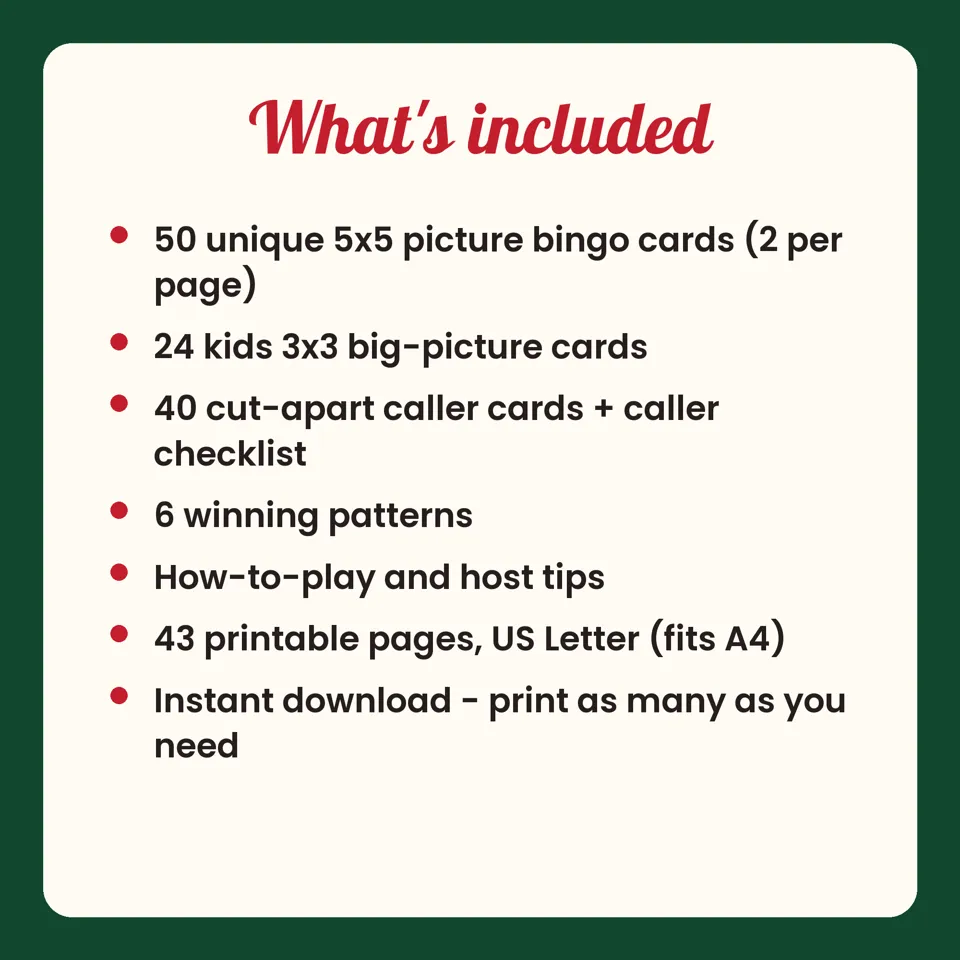 Christmas Bingo Game, image 3 of 5