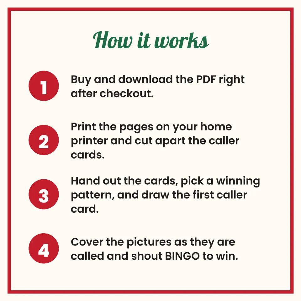 Christmas Bingo Game, image 4 of 5