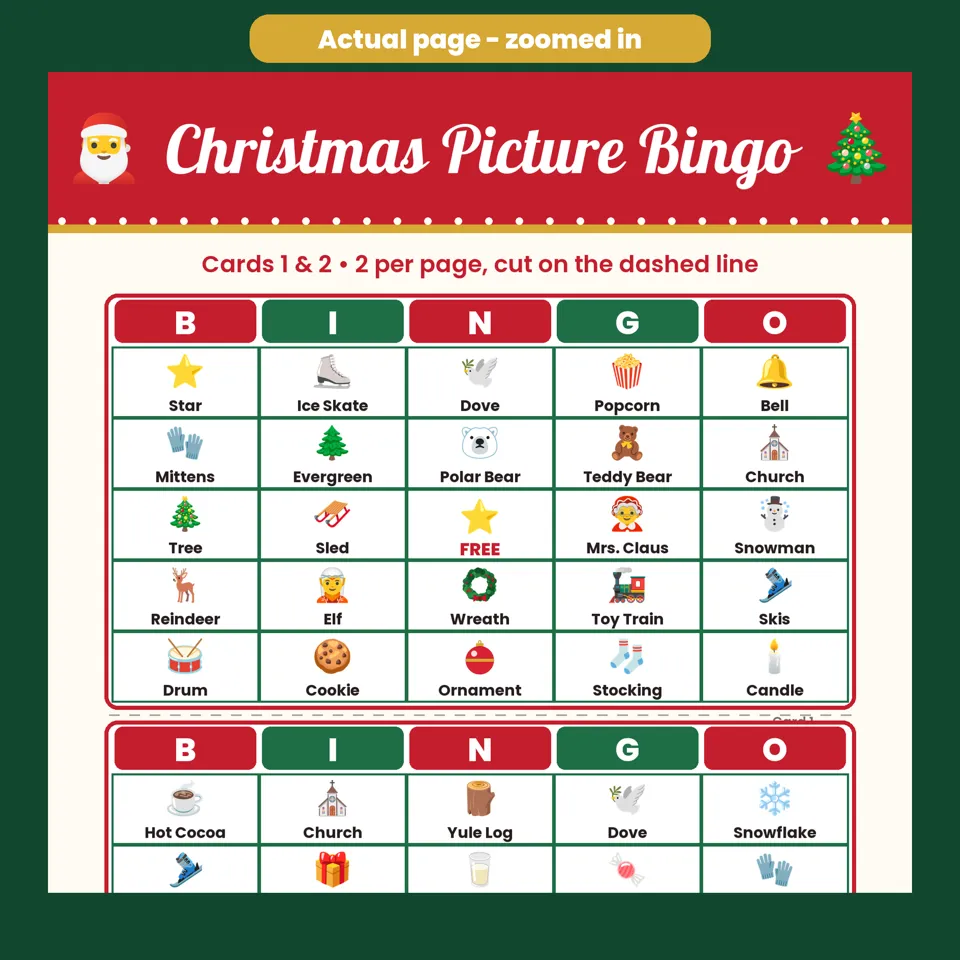 Christmas Bingo Game, image 5 of 5