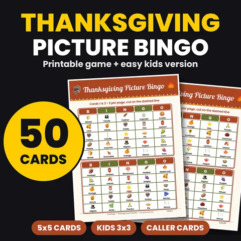 Thanksgiving Bingo Game preview