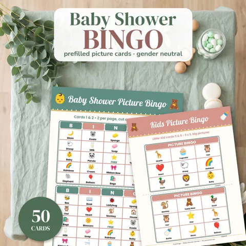Gender Neutral Baby Shower Bingo preview