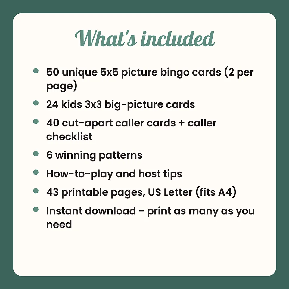 Gender Neutral Baby Shower Bingo, image 3 of 5