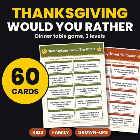 Thanksgiving Would You Rather Game preview